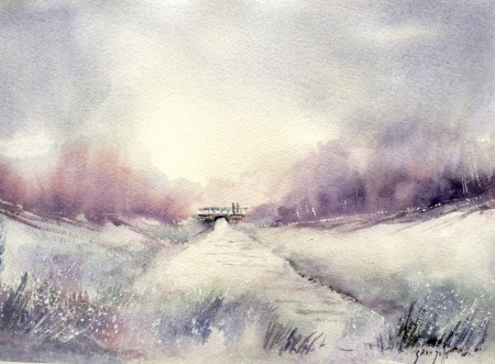 paysage hivernal - 24x34